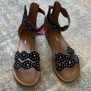 Girls black sandals. Brand new still with tags!